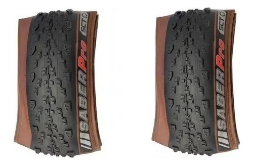 Par Pneu Kenda Saber Pro Sct 29 X 2.20 Mtb Kevlar Tubeless Cor Marrom