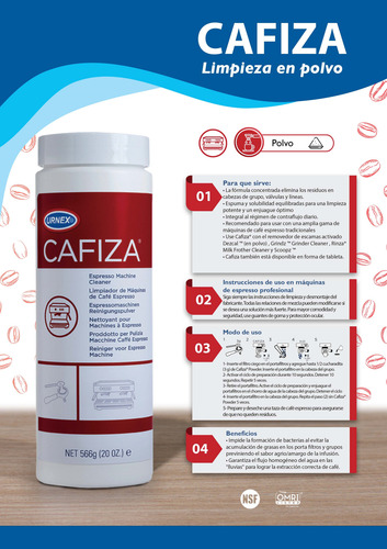 Cafiza Urnex Limpiador Maquina Cafe Espresso Kit X3