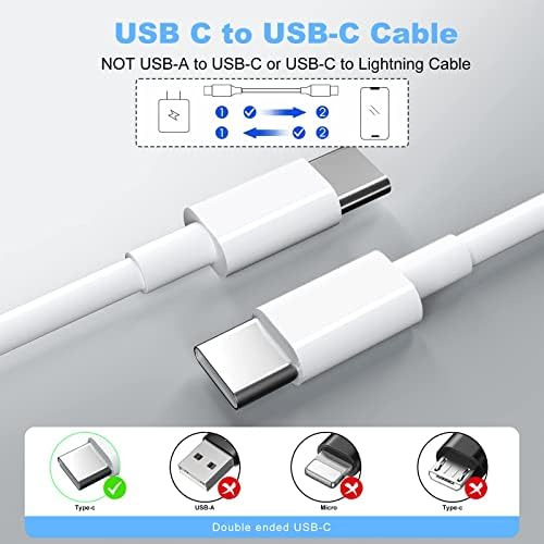 Paquete De 2 Cables De Carga Usb C A Usb C De 10 Pies Y 100