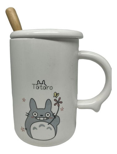 Pocillo/mug Totoro Con Cuchara Madera, Importado 