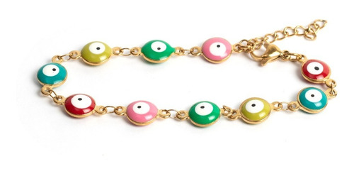 Pulsera De Ojo Turco De Colores, Protección Y Buena Suerte