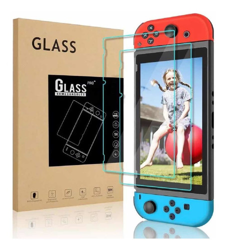 Mica Cristal Templado Para Nintendo Switch Tempered Glass X2