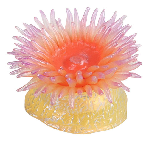 Sea Life Sea Anemone Tank Decoración Pequeña Amarillo
