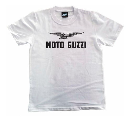 Remera Estampada Motos  052 - 100% Algodón - Guzzi