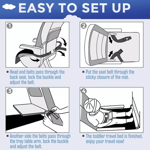 Jj Cojín Extensor De Asiento De Avión Para Bebés