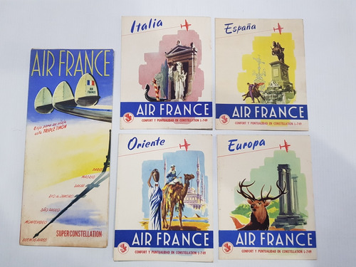 Antigua Publicidad Air France 1950 Buenos Aires Mag 58777