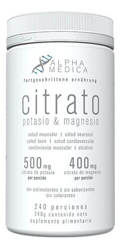 Citrato Potasio & Magnesio 240gr - Alpha Medica