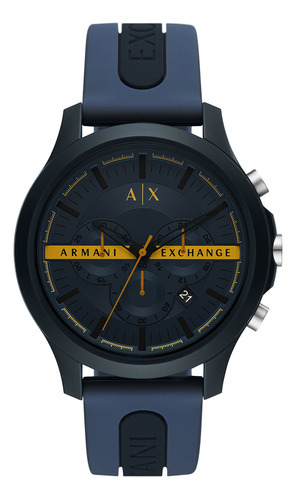 Reloj Hombre Armani Exchange Ax2441 Hampton Color De La Correa Azul Color Del Bisel Azul Color Del Fondo Azul