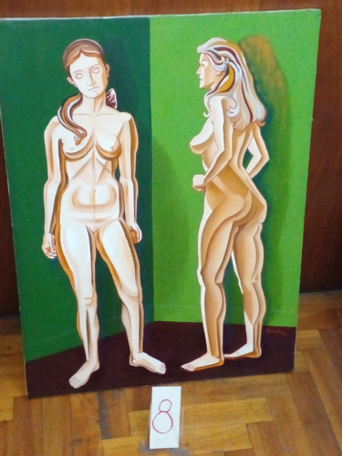 Oleo Dos Mujeres Desnudas 60x80 De Varella No Se Envia
