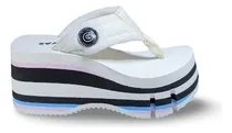 Comprar Ojotas De Mujer Con Plataforma. Altas. Altas