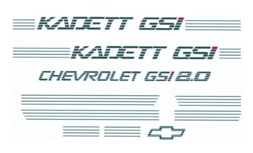 Imagem 2 de 6 de Kit Adesivos Faixas Kadett Gsi Completo 3m Prata 9 Peças