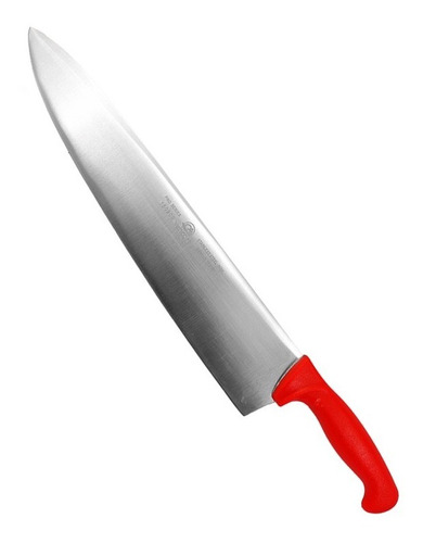 Cuchillo De Cocinero Chef Acero Inoxidable Profesional Color Rojo