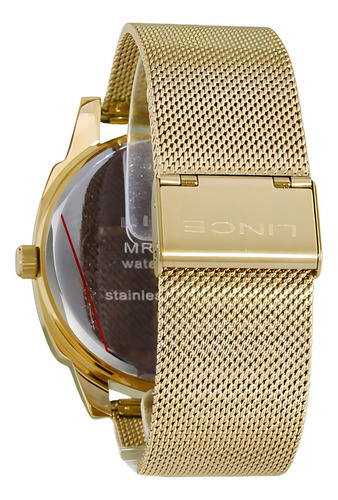 Relógio Lince Masculino Mrg4683l M2kx Analógico Cor da correia Dourado Cor do bisel Dourado Cor do fundo Marrom