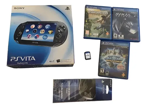 Playstation Ps Vita Sony Crystal Black Na Caixa (com Jogos