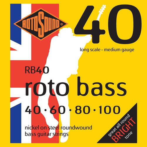 Rotosound Rb40 Rotobass Encordado .40 Para Bajo