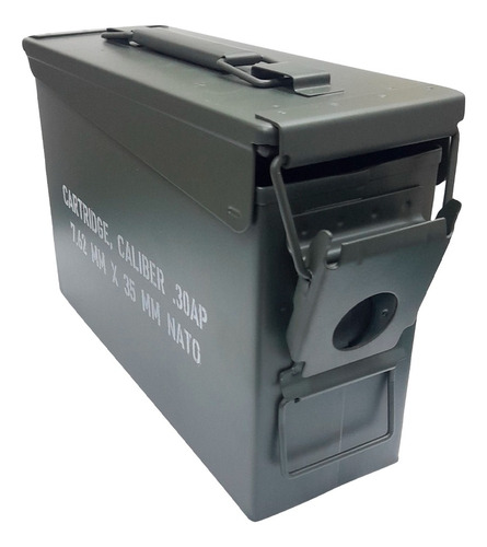 Caja Metalica S Militar Hermetica Multiuso Porta Municiones