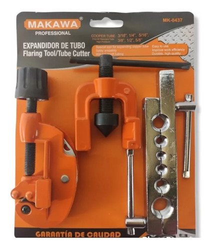 Set Expandidor Y Cortador De Tubo Marca Makawa Mk0437 