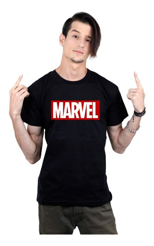 Remera Marvel Logo Comics