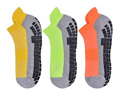 Aoiremon 3 Pairs Low Cut Non Slip Socks For Women & Men,athl