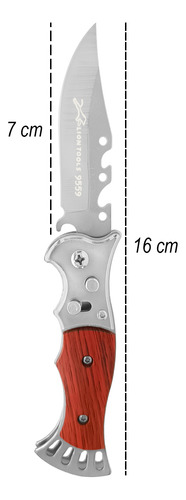 Navaja Cuchillo Automática Apertura De Botón Táctica Madera