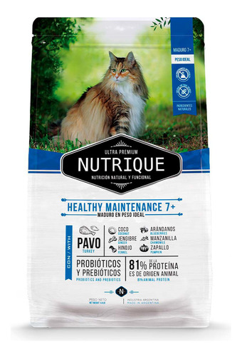 Alimento Nutrique Gato Adulto +7 Healthy Maintenance 2kg