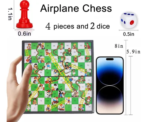 Kidami Juego De Mesa Magnético De Serpientes Y Escaleras, Di