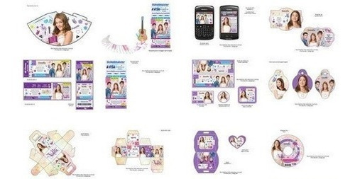 Kit Imprimible Violetta Tarjetas Cumpleaños Fiesta
