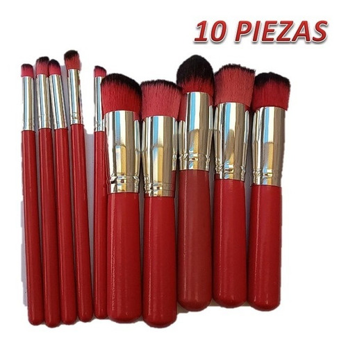 Imagen 1 de 6 de Set Brochas Maquillaje Suave Fibra Para Ojos Y Rostro
