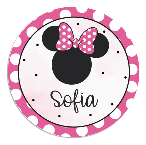 Banner Imprimible 1,20 Mts - Minnie Mouse Rosa