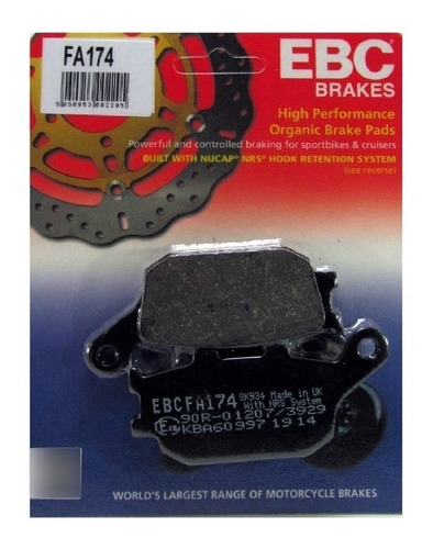 Pastillas De Freno Ebc Brakes Fa174  Sk934 Made In Uk