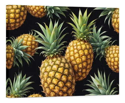 comprar Cuadro Decorativo Canvas Geometría Y Fruta En Negro 135x90