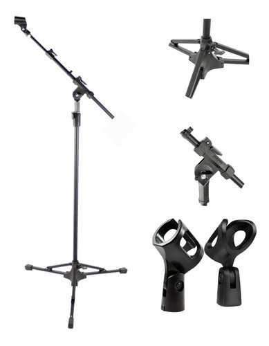 Pedestal Rmv Para Microfone Base Articulada - Pssu00090 Cor Preto