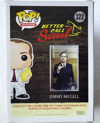 Funko Pop! Autografiado Bob Odenkirk Better Call Saul Jimmy (Usado)