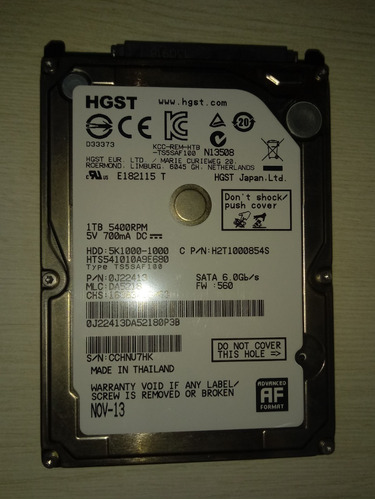 Hd Hgst 1tb Mod Hts541010a9e680