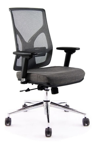 Silla Cool Oficina Con Apoyo Lumbar Base Cromada