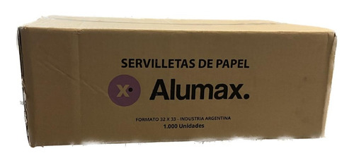 Caja De Servilletas Blancas Alumax X 1000 U 32 X 33 Cm