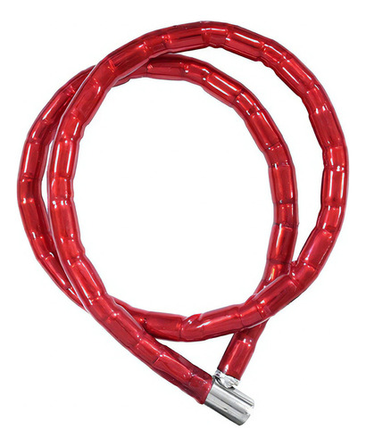 Cadeado Emcapado Para Moto Homeflex Fxh-359 Cor Vermelho