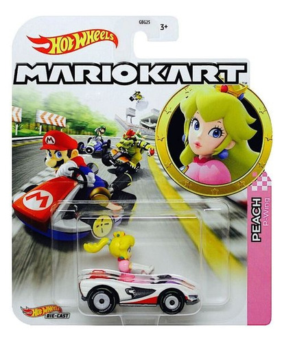 Hot Wheels Mario Kart Peach P Wing 1:64 Vehiculo Original