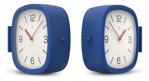 Reloj De Pared Gato® Dual Bifaz Doble Huso Horario