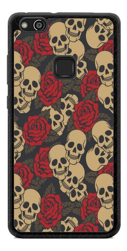 Funda Case Calaveras Rosas Huawei P8 Lite 2017 Smart P20