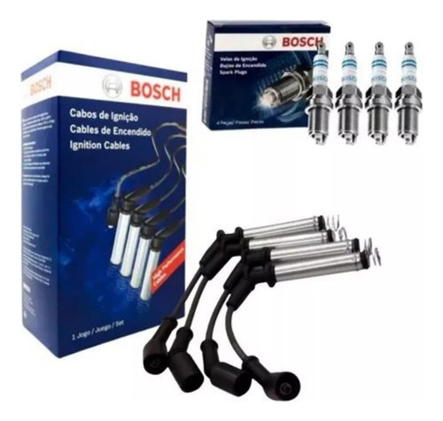 Kit Cables Y Bujias Bosch P/ Chevrolet Prisma Onix 1.4