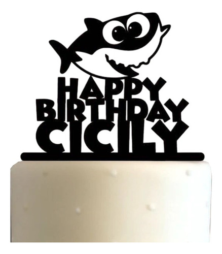 Cake Topper Adorno Torta - Baby Shark Personalizado