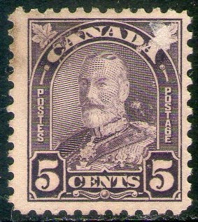 Canadá Sello Nuevo Sin Goma Rey George V X 5c. Años 1930-31 