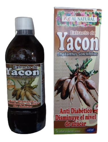 Extracto De Yacon Antidiabetico Jarabe Natural X2 Peruano