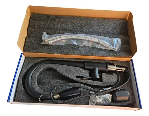 Canilla Monocomando Palito Mesada Extensible Negro Mate Wico