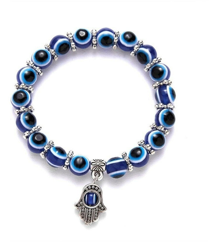 Pulsera Energética  Ojo Turco   Mano De Fatima  J82 Elastiza