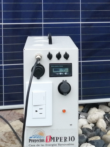 Imagen 1 de 10 de Kit Planta Solar Panel Fv-60 Usb, Bombillos Led 12v Inversor