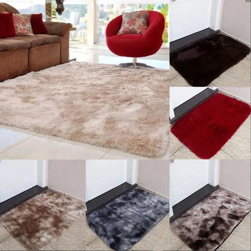 Tapetes 60x40 Peludo Felpudo 4cms Quarto Ou Porta!! Atacado