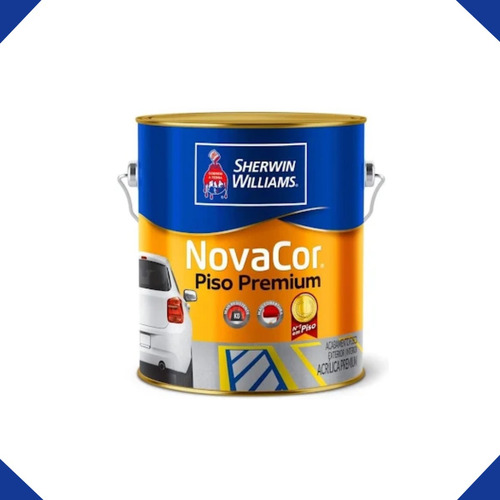 Tinta Piso Premium Novacor Sherwin Williams 3,6l Cores Cor Cinza/chumbo