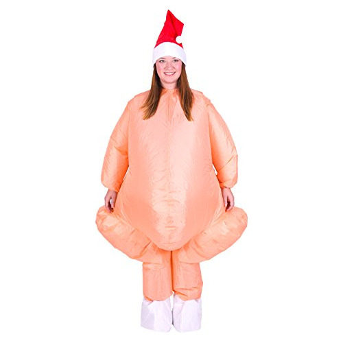 Traje Inflable De Turquía De Gracias De Navidad Adulto...